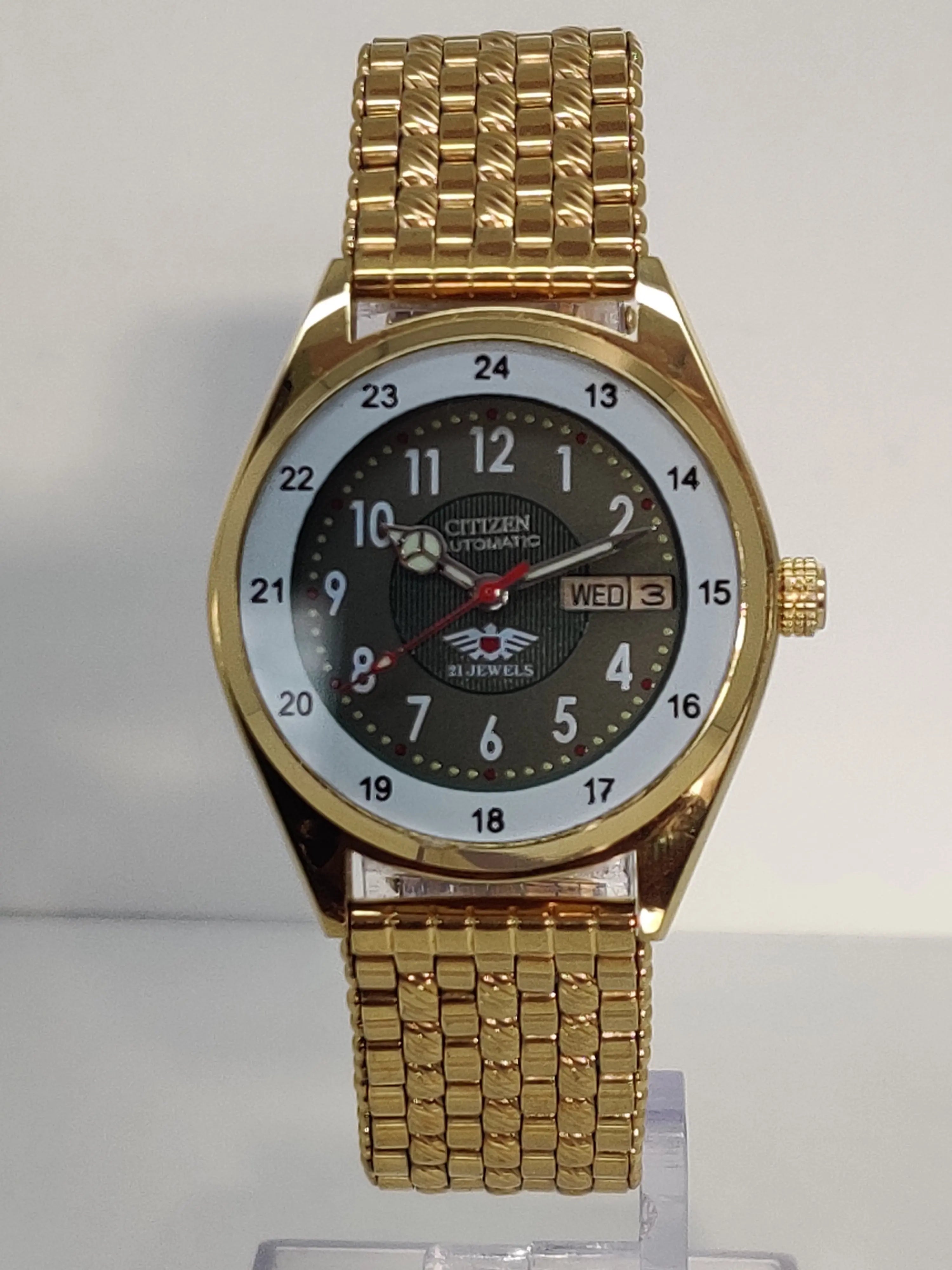 Citizen Automatic 8200 Movement stainless steel Japan Made 21 Jewels Men s Wrist Watch National Watches