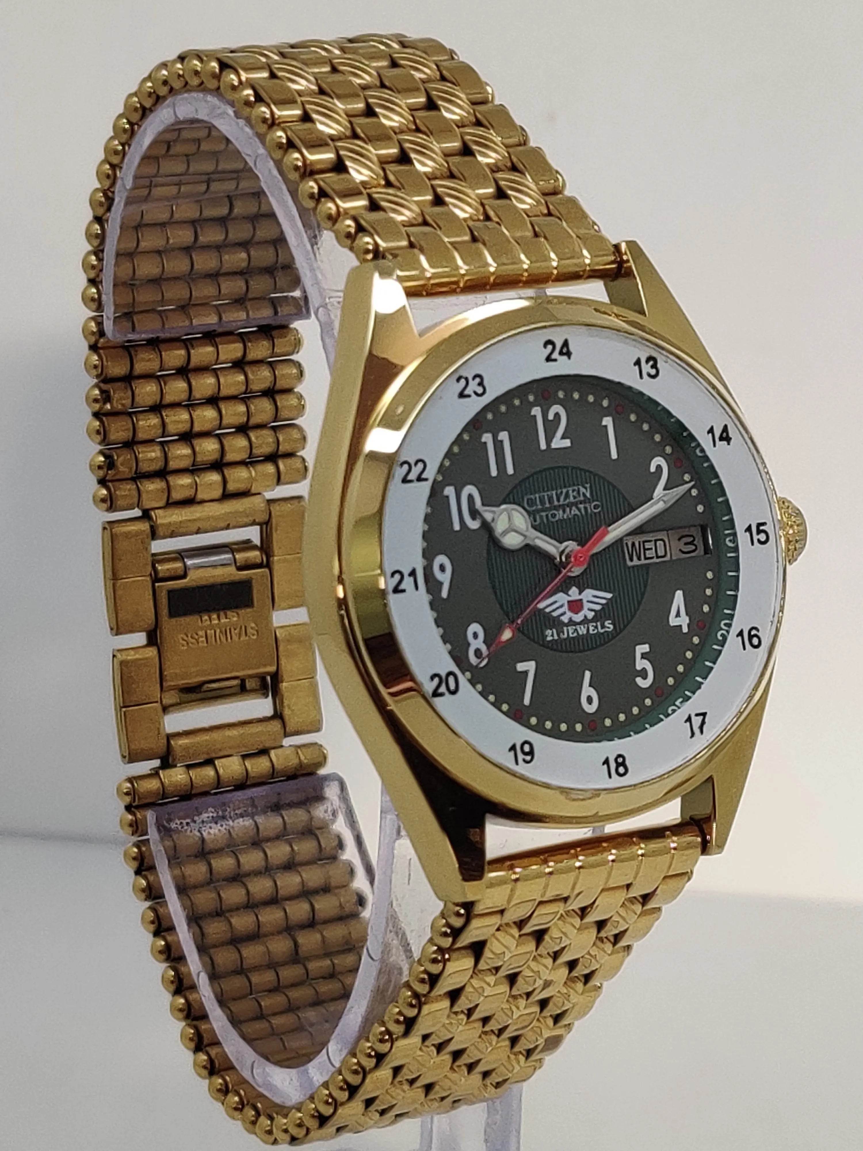 Citizen Automatic 8200 Movement stainless steel Japan Made 21 Jewels Men s Wrist Watch National Watches