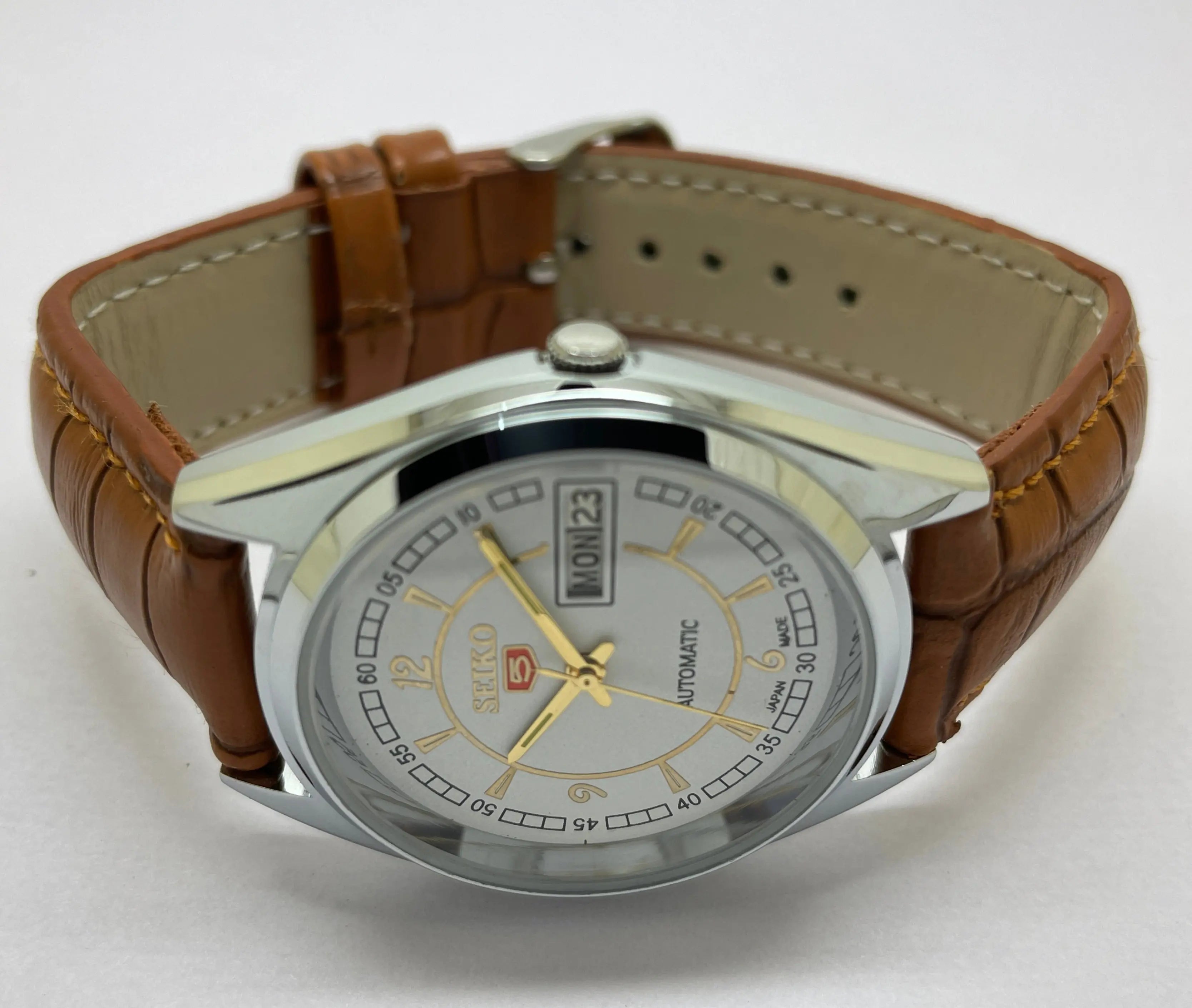Seiko 5 Black Dial Automatic Vintage Watch National Watches
