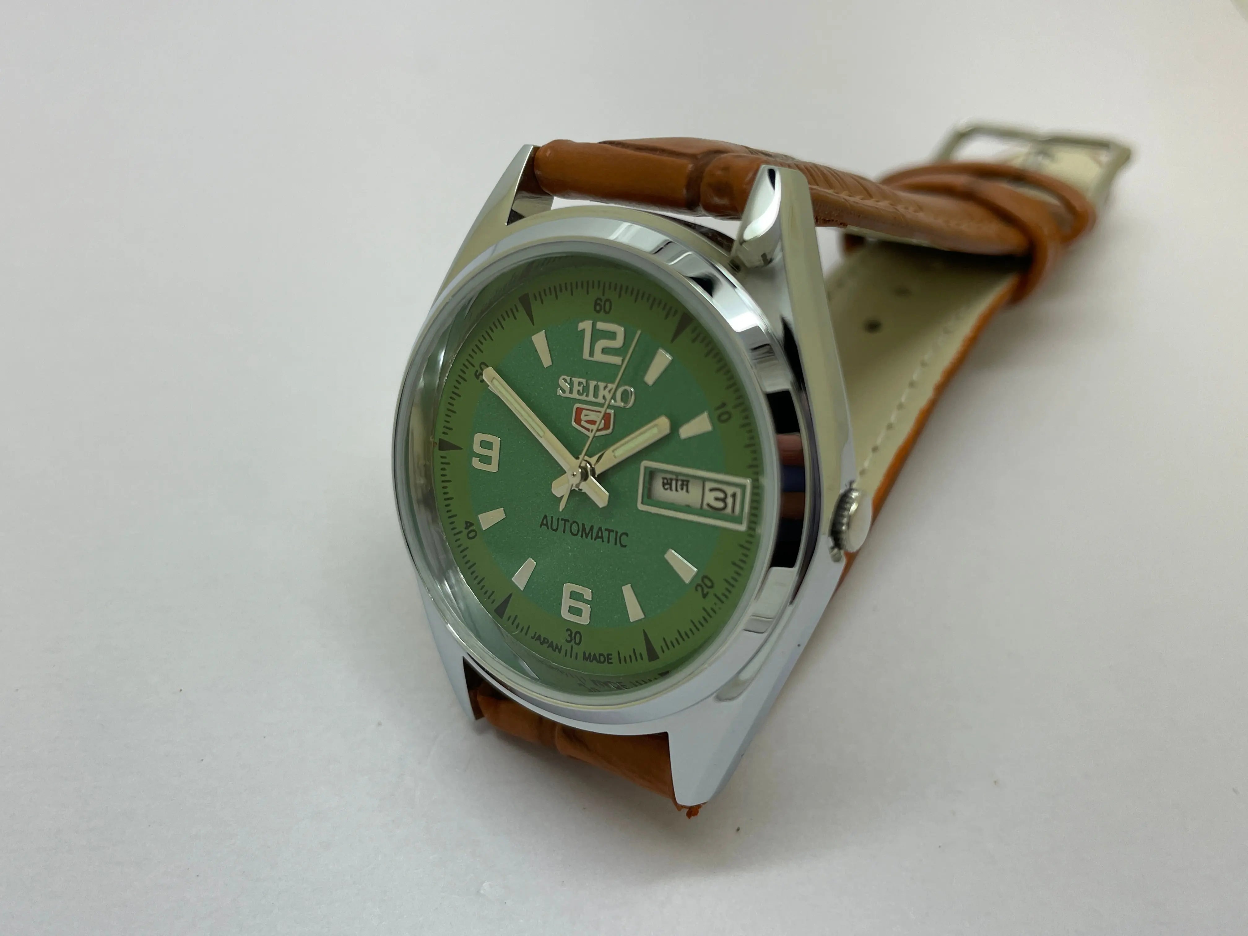 Seiko 5 Black Dial Automatic Vintage Watch National Watches