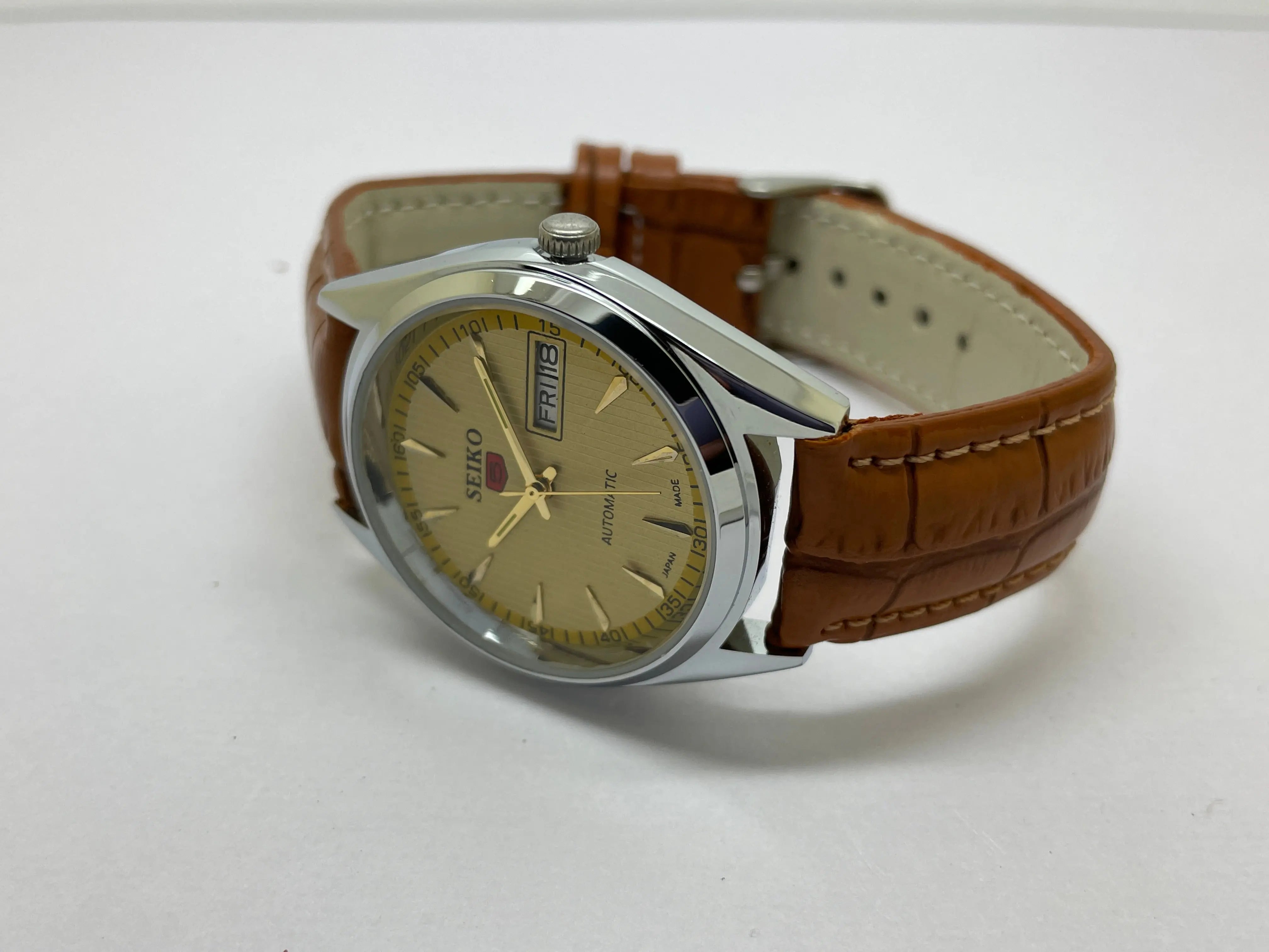 Seiko 5 Black Dial Automatic Vintage Watch National Watches