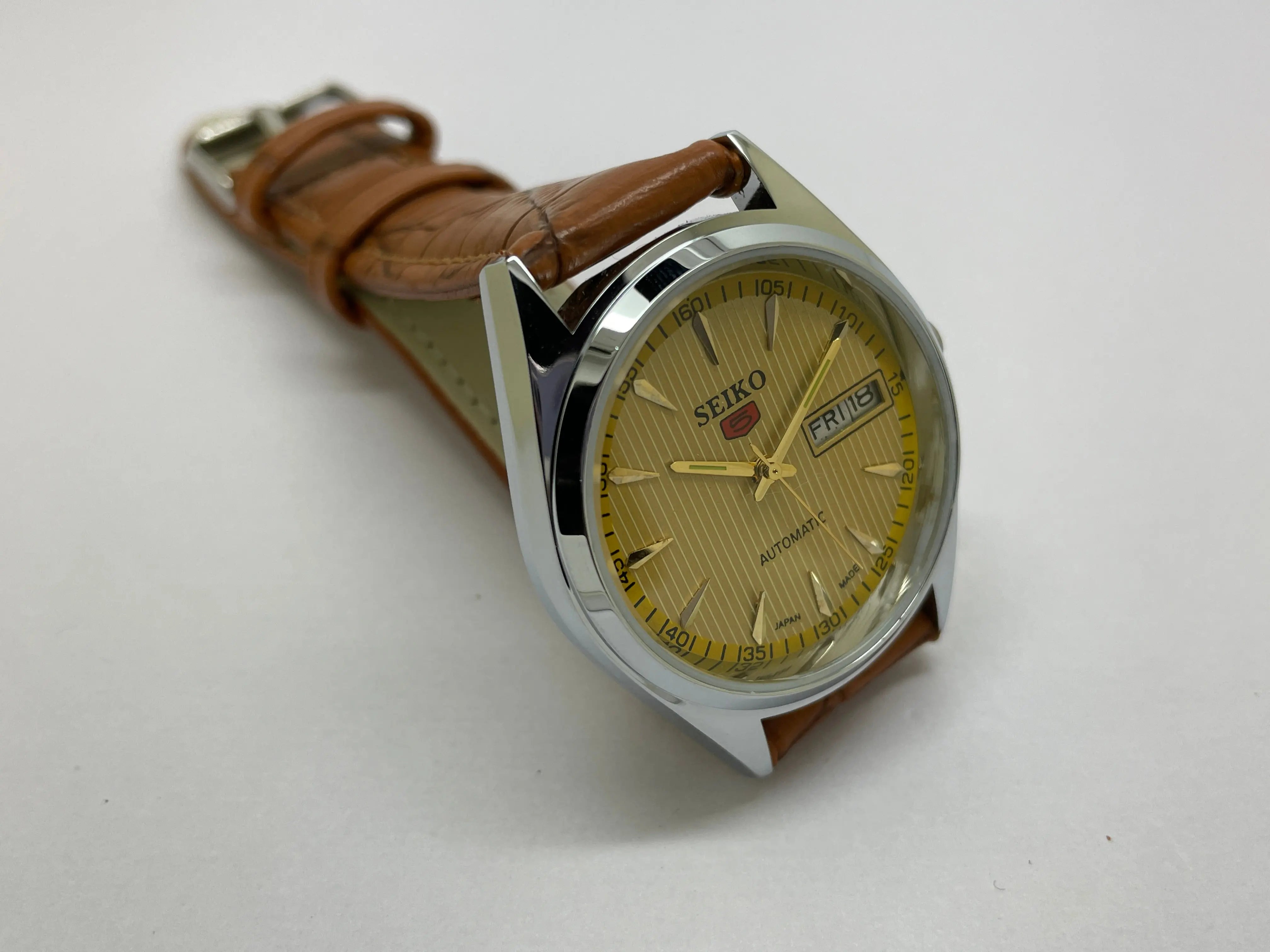 Seiko 5 Black Dial Automatic Vintage Watch National Watches