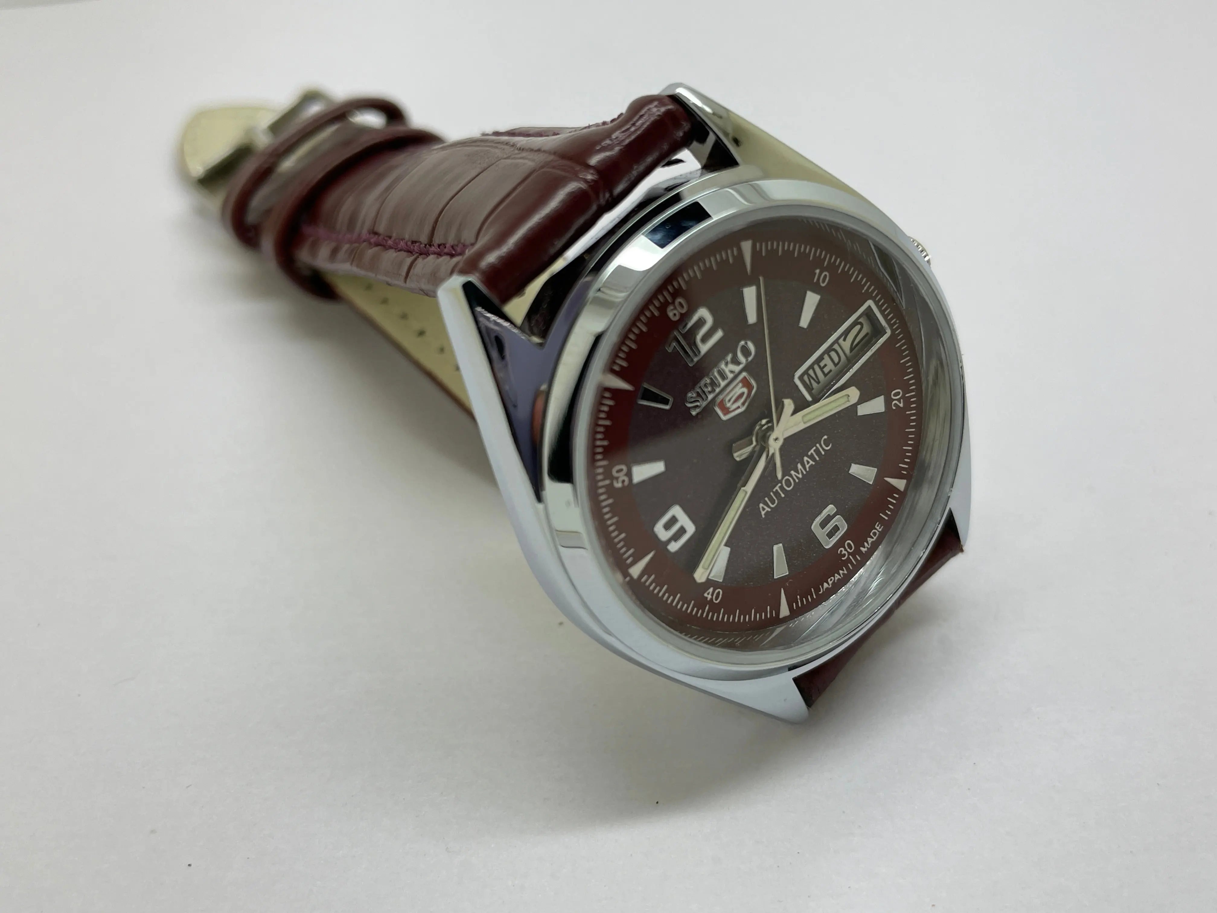 Seiko 5 Black Dial Automatic Vintage Watch National Watches