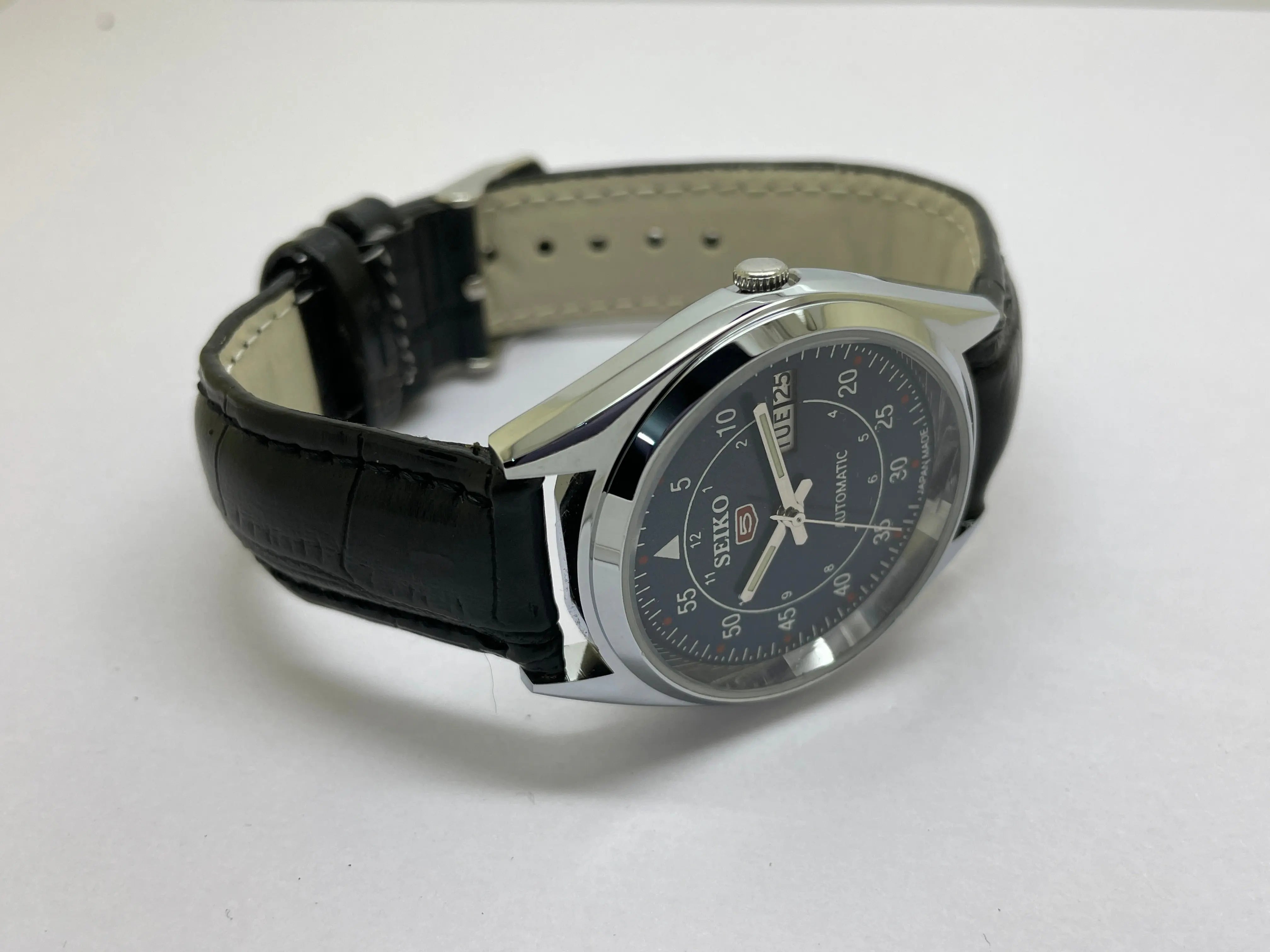 Seiko 5 Black Dial Automatic Vintage Watch National Watches