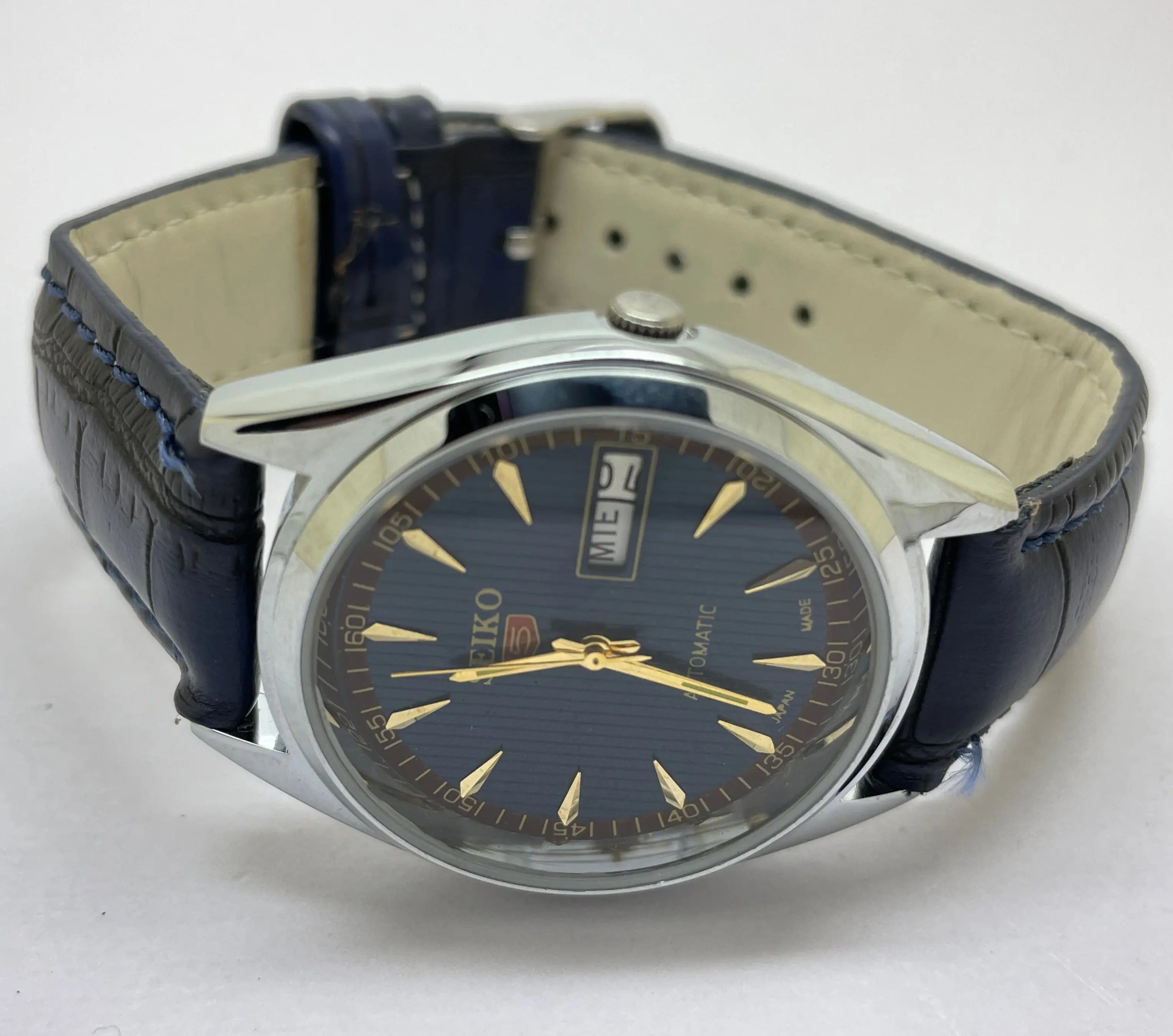 Seiko 5 Black Dial Automatic Vintage Watch National Watches