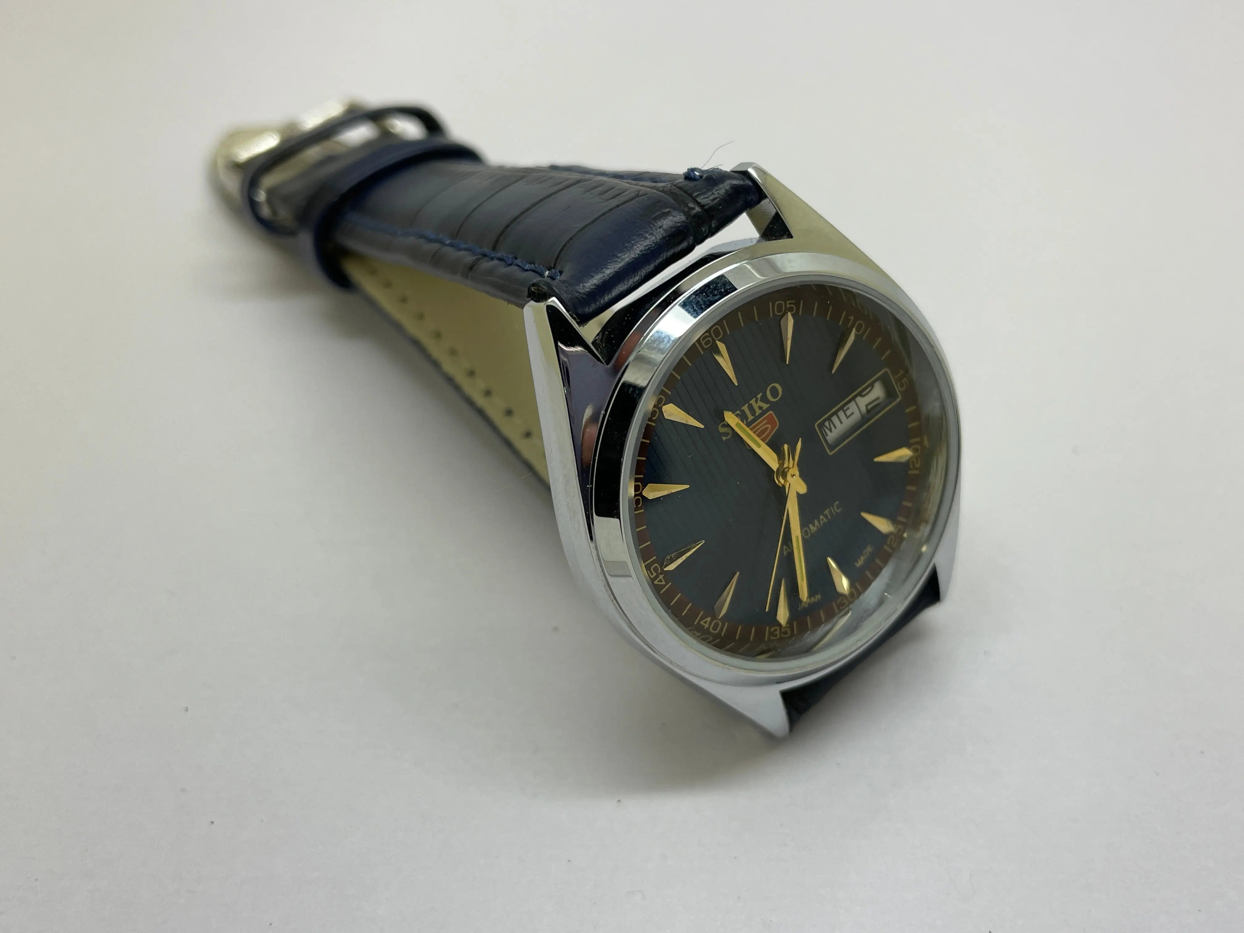 Seiko 5 Black Dial Automatic Vintage Watch National Watches