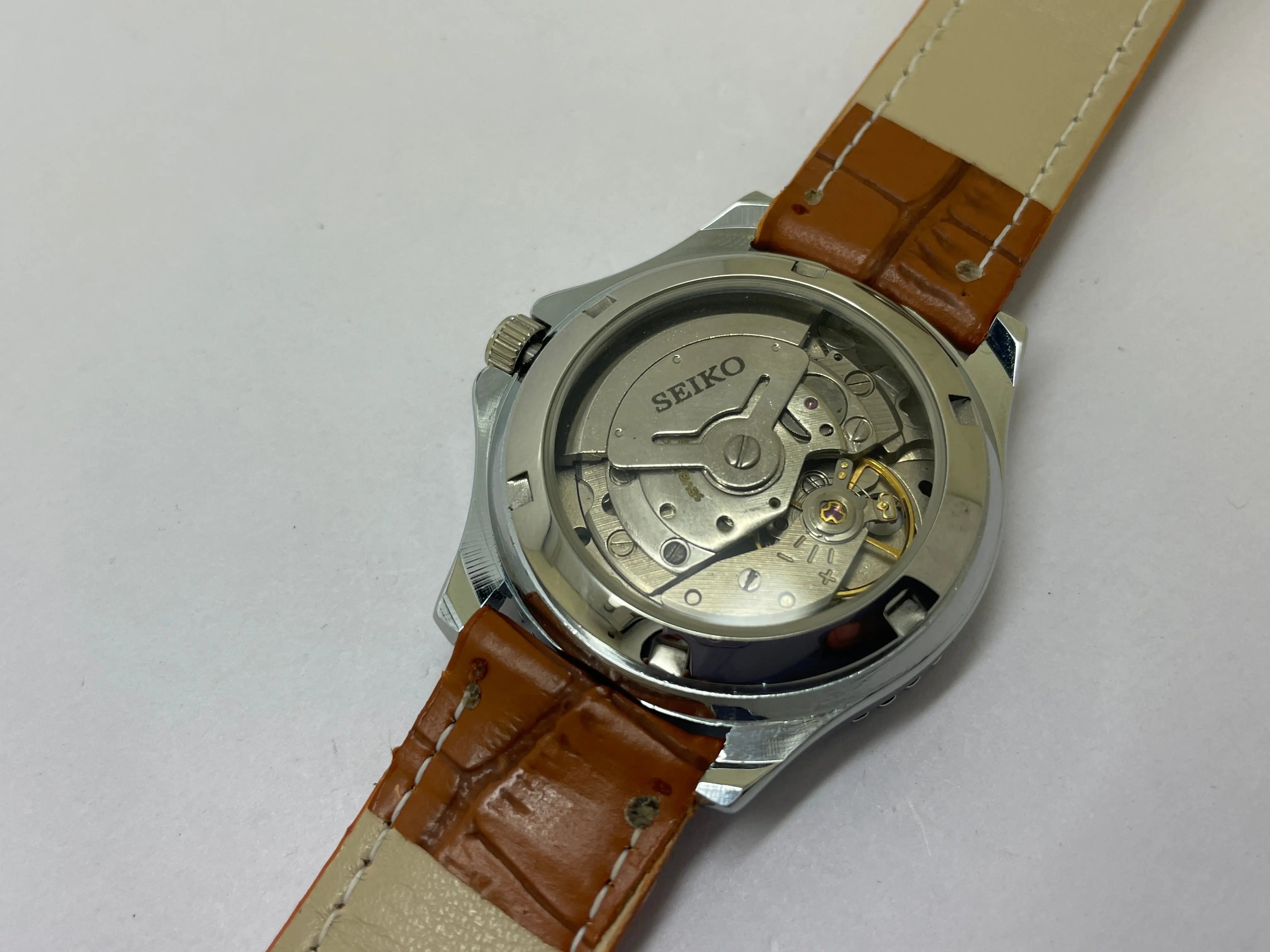 Seiko 5 Black Dial Automatic Vintage Watch sports National Watches