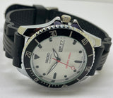 Seiko 5 Sports White Automatic Refurbished Watch Vintage Style Reliable Japanese Movement - National Watches