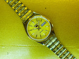 Seiko 5 yellow Dial Automatic Vintage Watch - National Watches