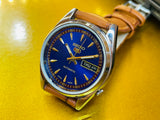Seiko 5 Blue Dial Automatic Vintage Watch - National Watches