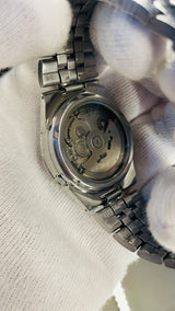 Seiko 5 Automatic White Dial Transparent Back – Japan 17 Jewels Vintage Model