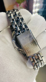 Seiko 5 Automatic White Dial Transparent Back – Japan 17 Jewels Vintage Model National Watches