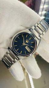 Seiko 5 Automatic Black Dial Transparent Back – Original Stainless Steel Watch National Watches