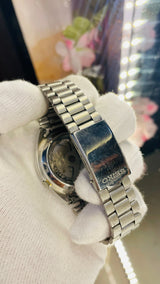 Seiko 5 Automatic Black Dial Transparent Back – Original Stainless Steel Watch National Watches