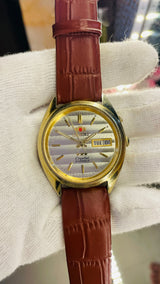 Vintage Orient Crystal 21 Jewels Automatic Watch | Gold Case | Classic Men’s Timepiece (Refurbished) National Watches