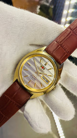 Vintage Orient Crystal 21 Jewels Automatic Watch | Gold Case | Classic Men’s Timepiece (Refurbished) National Watches