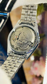 Seiko 5 Japan Automatic 17 Jewels – Blue Arabic Dial Men’s Vintage Watch