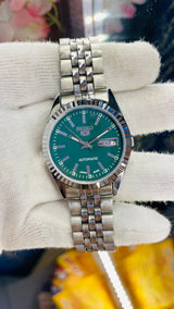 Seiko 5 Automatic Green Dial Refurbished Vintage Japan 17 Jewels Watch