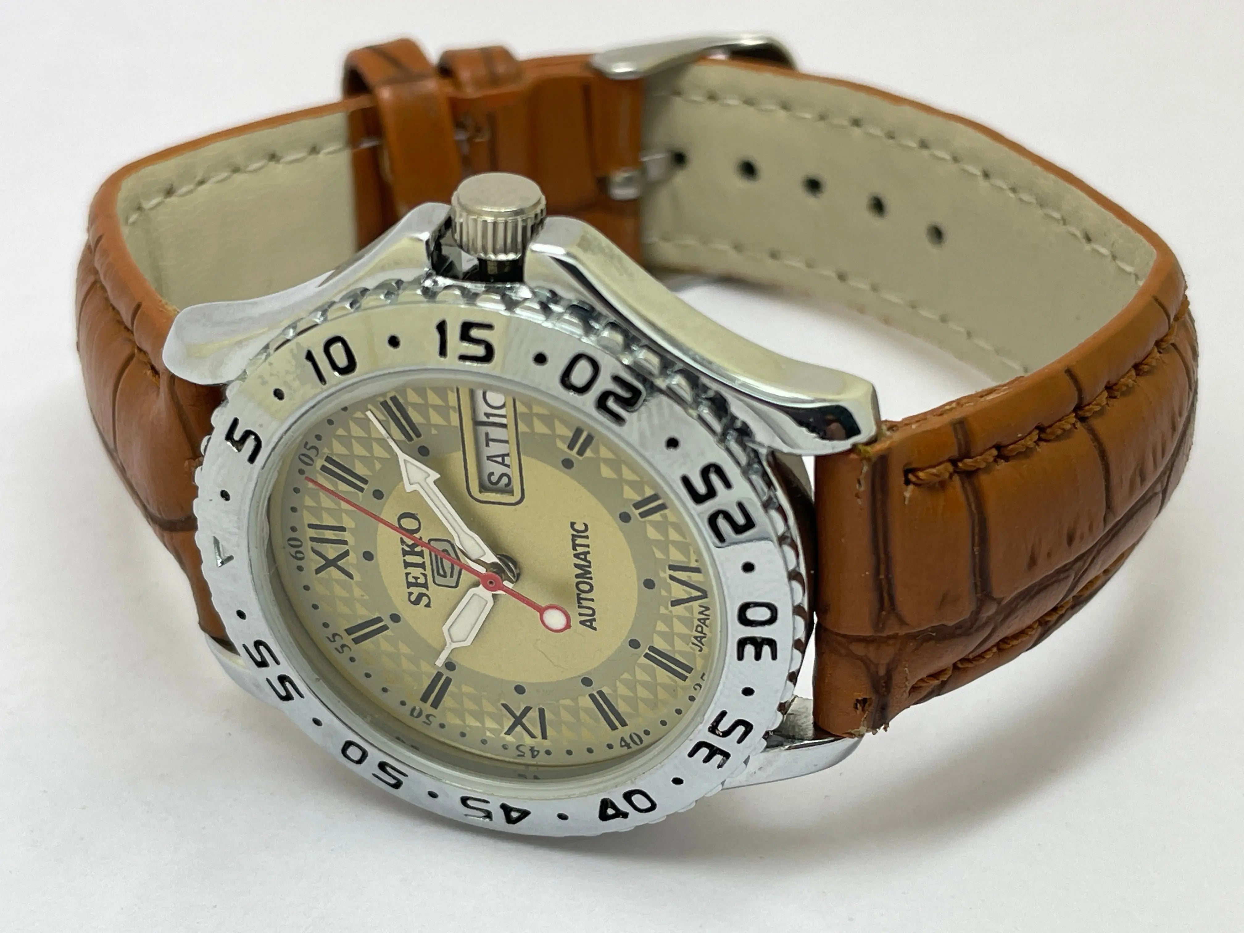 Seiko 5 Black Dial Automatic Vintage Watch National Watches