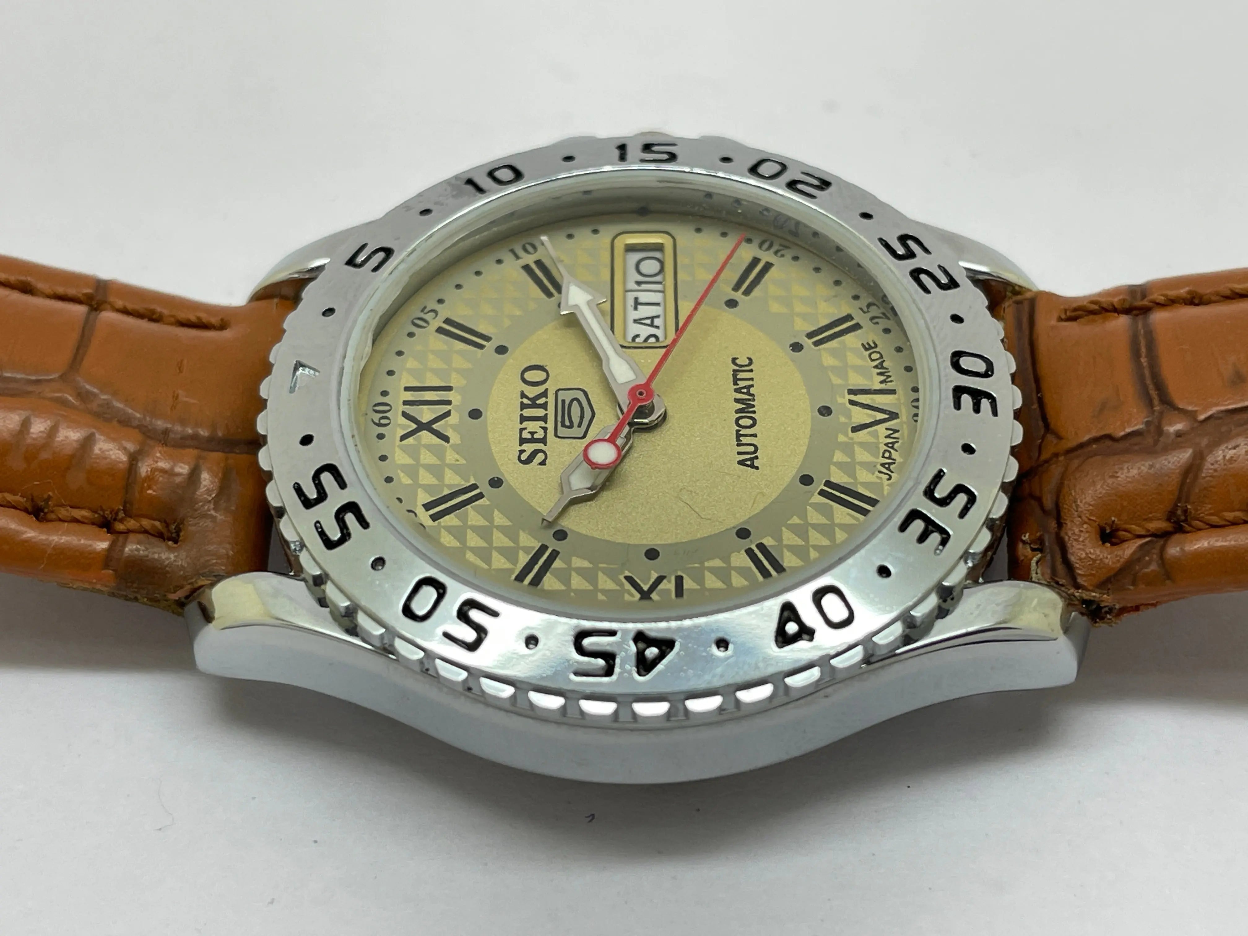 Seiko 5 Black Dial Automatic Vintage Watch National Watches