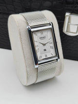 Seiko Vintage Rectangular Quartz Watch – Classic Formal Men Watch National Watches