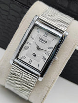 Seiko Vintage Rectangular Quartz Watch – Classic Formal Men Watch National Watches