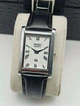 Seiko Vintage Roman Dial Watch – Slim Rectangular Dress Watch National Watches