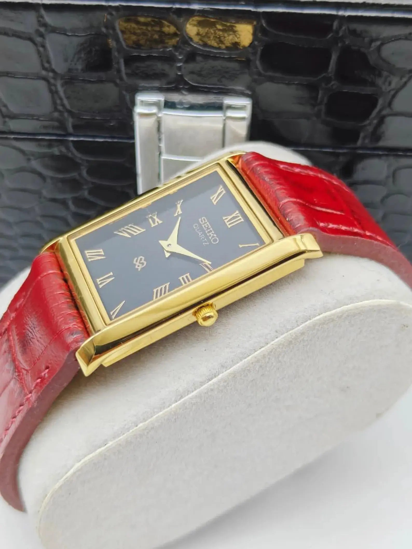 Seiko Rectangular Roman Dial Watch – Premium Tank Style Men Watch National Watches
