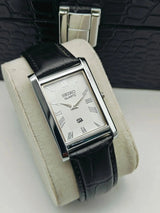 Seiko Luxury Tank Style Watch – Slim Vintage Quartz Watch for Men National Watches