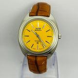 HMT Kohinoor 17 Jewels Mechanical – Yellow Sunburst Dial | Hand Winding watch made in India National Watches