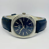 HMT Kohinoor 17 Jewels Mechanical – Blue Dial with Leather Strap National Watches