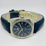 HMT Kohinoor 17 Jewels Mechanical – Blue Dial with Leather Strap National Watches