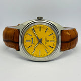HMT Kohinoor 17 Jewels Mechanical – Yellow Sunburst Dial | Hand Winding watch made in India National Watches