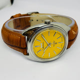HMT Kohinoor 17 Jewels Mechanical – Yellow Sunburst Dial | Hand Winding watch made in India National Watches