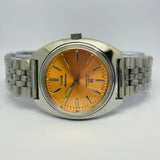 HMT Kohinoor 17 Jewels – Orange Sunburst Hand Winding Watch National Watches