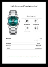 Poedagar Swiss Brand New Ultra-thin Men's Watch Waterproof Luminous Quartz Watch Men’s Classic Silver Stainless Steel Day-Date Quartz Dress Watch National Watches