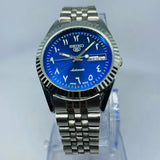Seiko 5 Automatic Arabic Numerals Blue Dial | Original 17 Jewels Japan Movement National Watches