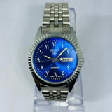 Seiko 5 Automatic Blue Dial Arabic Numerals – Refurbished Japan Vintage Watch | 17 Jewels Original Movement National Watches