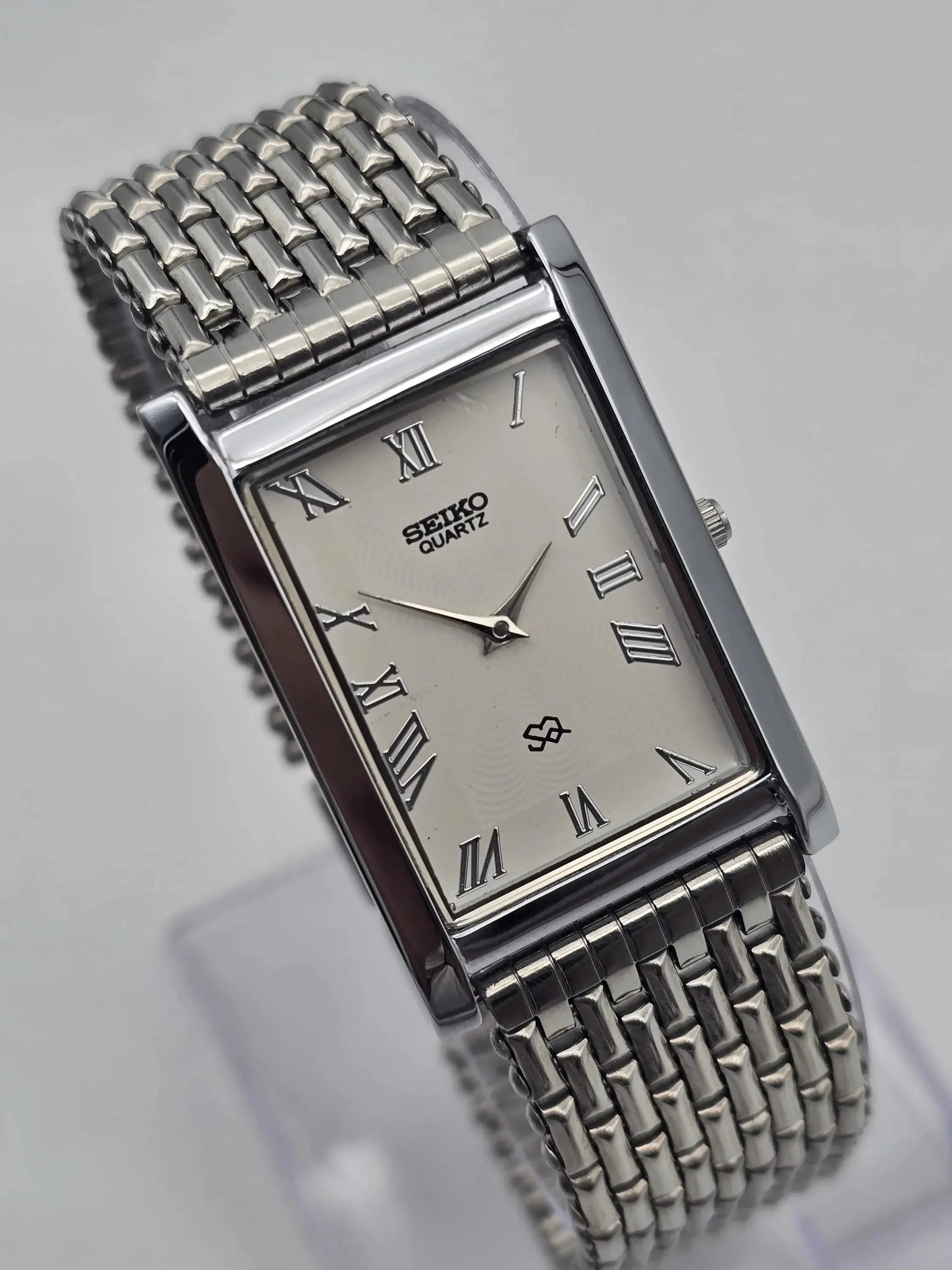 Seiko Slim Rectangular Dress Watch Men – Tank Style Quartz Wrist Watch National Watches