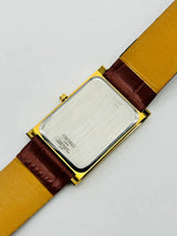 Seiko Tank Style Slim Quartz Watch – Elegant Formal Wrist Watch for Men National Watches