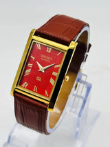 Seiko Tank Style Slim Quartz Watch – Elegant Formal Wrist Watch for Men National Watches