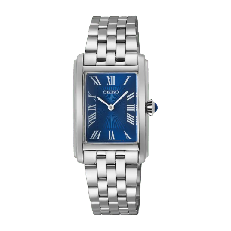“Seiko Tank Quartz vintage watch with elegant rectangular case & smooth Japanese quartz movement. Restored, original & ready to ship - National Watches