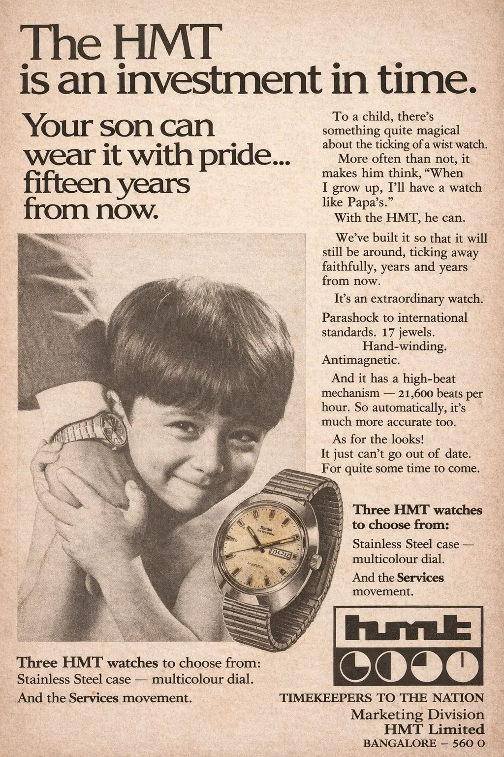 HMT Mechanical Vintage Watch – Refurbished Classic | Original Hand-Winding Timepiece National Watches