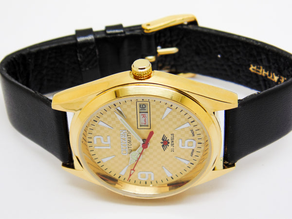 Citizen Automatic 8200 Movement stainless steel Japan Made 21 Jewels Men s Wrist Watch
