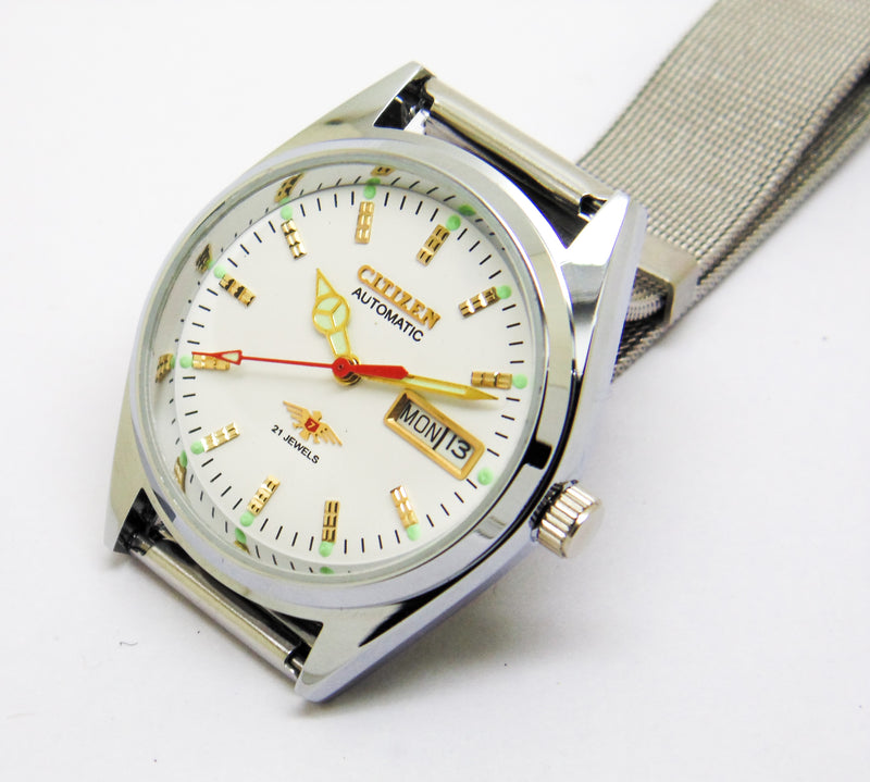 Citizen Automatic 8200 Movement stainless steel Japan Made 21 Jewels Men s Wrist Watch