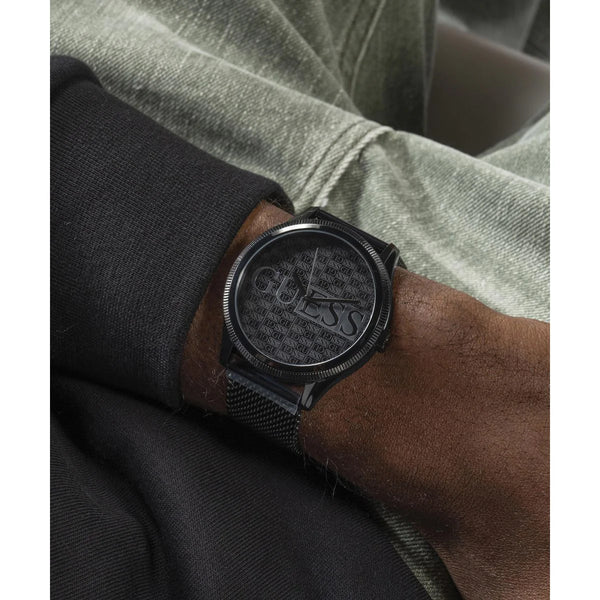 Guess Reputation Men Round Dial Quartz Analog Watch