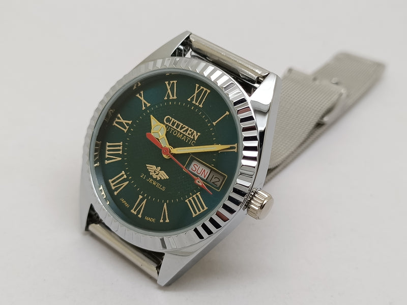 Citizen Automatic 8200 Movement stainless steel Japan Made 21 Jewels Men s Wrist Watch
