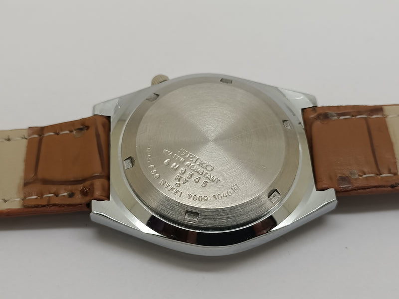 VINTAGE REFURBISHED SEIKO 5 AUTOMATIC JAPAN MENS DAY DATE WATCH
