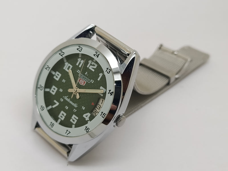 Seiko 5 Black Dial Automatic Vintage Watch