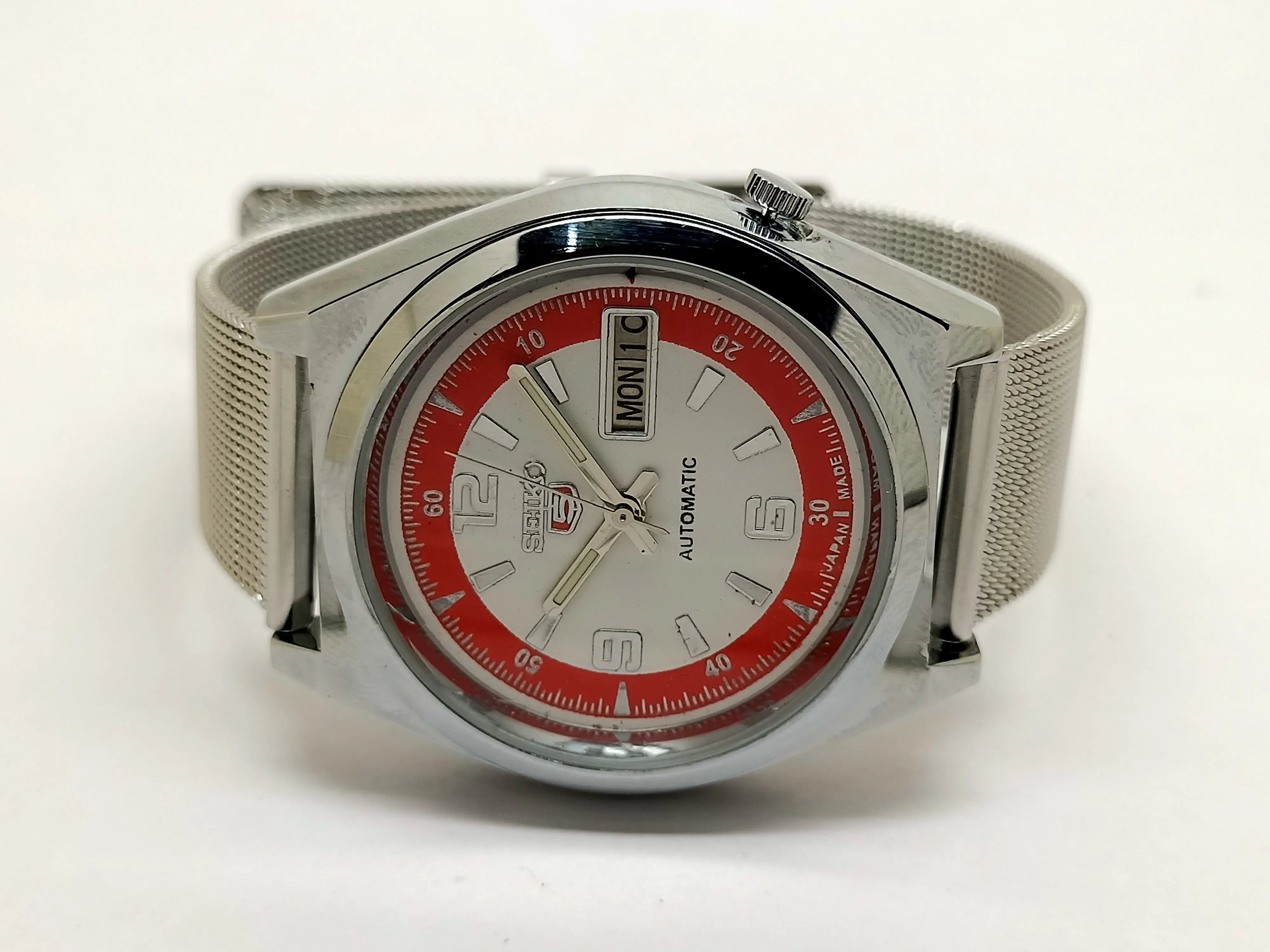 Seiko 5 Black Dial Automatic Vintage Watch National Watches